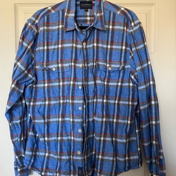 Lucky Brand Other - Lucky Brand Blue Men's Plaid Shirt